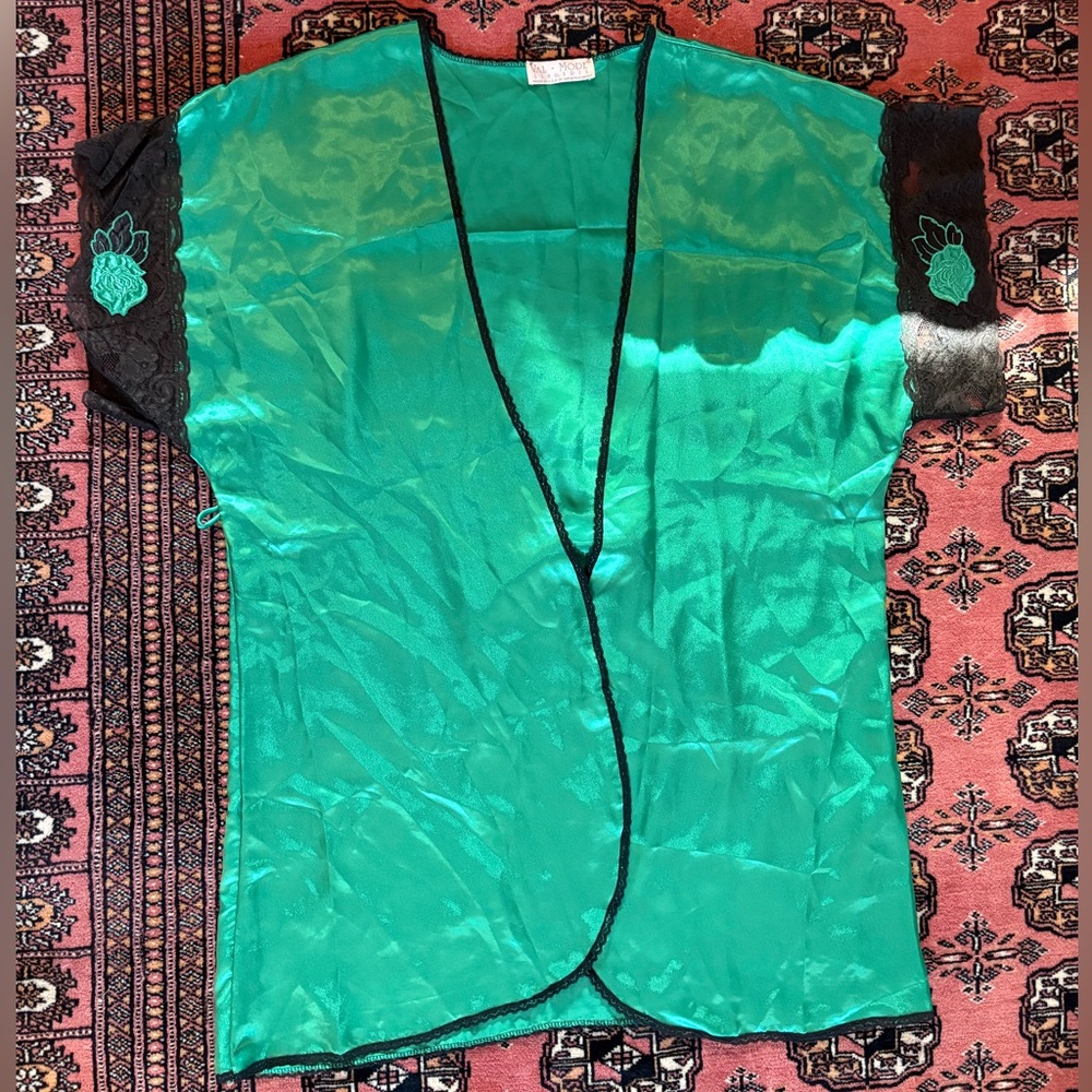 Vintage Satin Slip Kimono